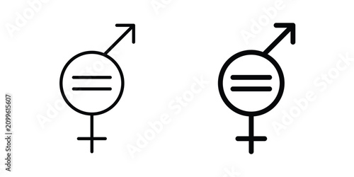 Foto Equality icon line graphics series. EPS10