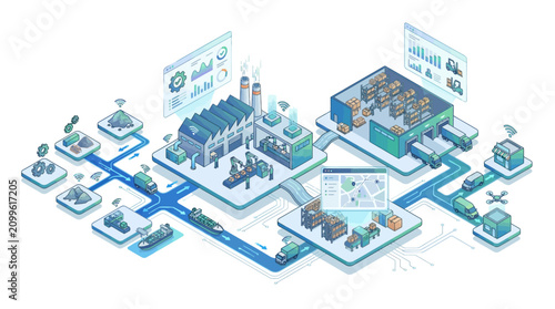 Smart Factory Automation and Logistics Network.