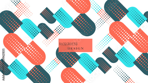 Abstract background with a colorful flat design