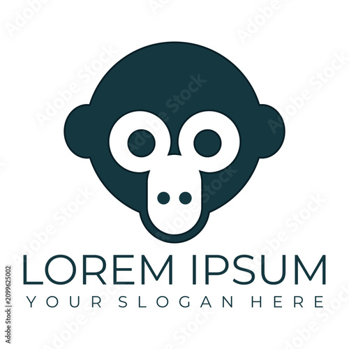 Photography Creative design of elegant monkey head logo