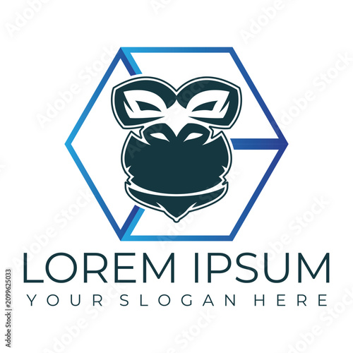 Photography Creative design of elegant monkey head logo