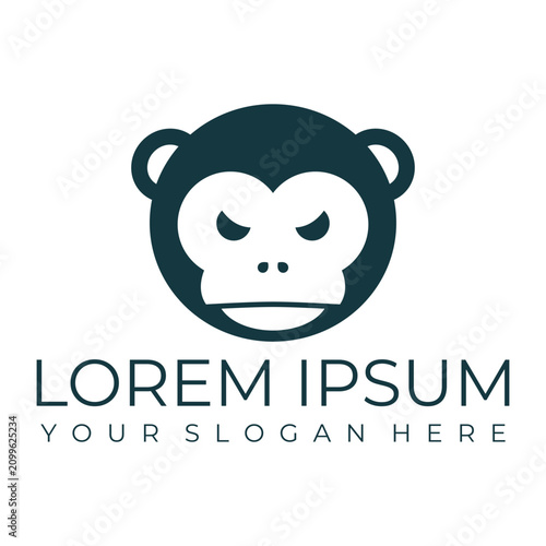 Photography Creative design of elegant monkey head logo