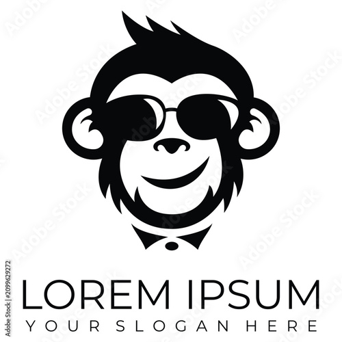 Photography Creative design of elegant monkey head logo