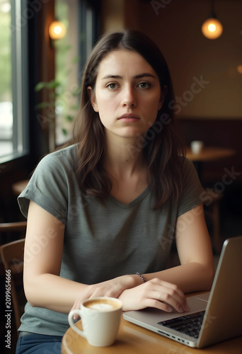 Young woman working remotel...