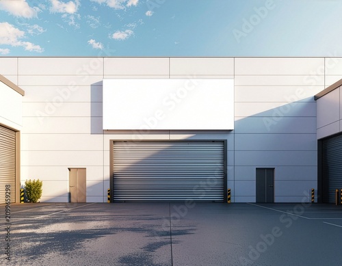 Industrial Loading Door Sign Mockup