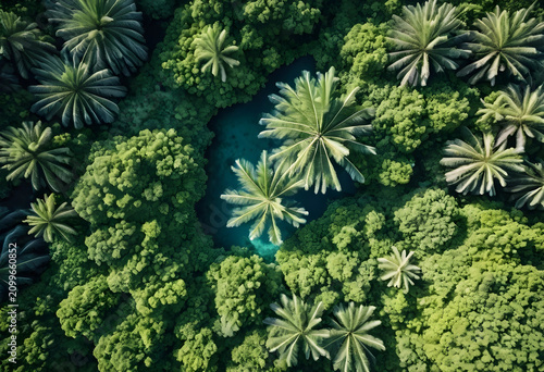 Aerial view of tropical jun...