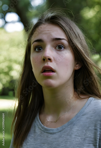 Young woman with a surprise...