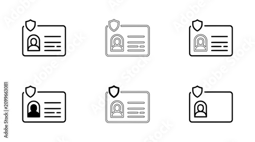 Photos Flat icons of protected documents with shield security symbols isolated on trans