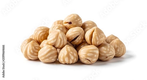 pistachio nuts on white background