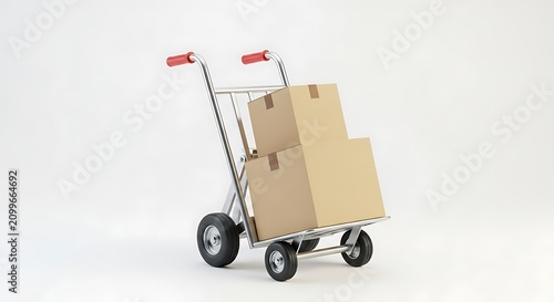 hand truck with boxes