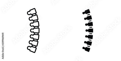 Tableau sur toile Spine icon thin symbol group. EPS10