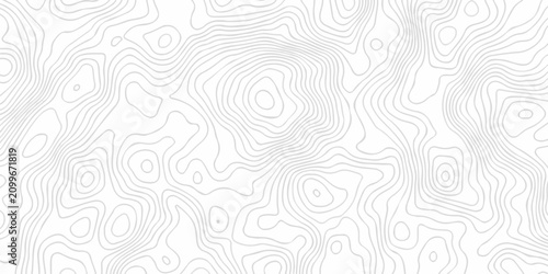Geometric gray topography map contour line elegant elevation area paper design creating organic terrain spiral lines pattern.