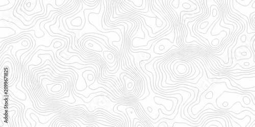 Geometric gray topography map contour line elegant elevation area paper design creating organic terrain spiral lines pattern.