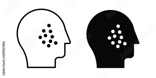 Foto Man acne on face icon editable graphic bundle