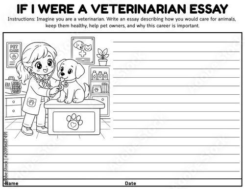 If I Were a... Career Essay Worksheet for Grades 4–6 | Printable Career Exploration Writing Prompts Dream Job Composition Activities Community Helpers STEM and Creative Careers for Classroom