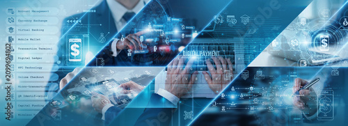Obraz na płótnie Digital Payment Transaction networks