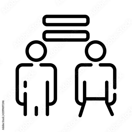 Fotografía Social media, social network line icon. Fair treatment symbol.