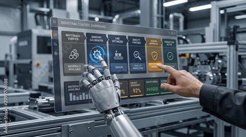 Smart Factory Automation Dashboard with Robot and Human Interaction