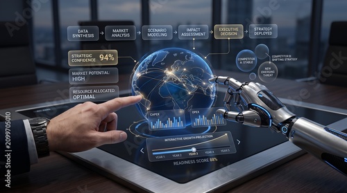 Robot and Human Collaboration for Strategic Business Decisions and Global Growth Projection