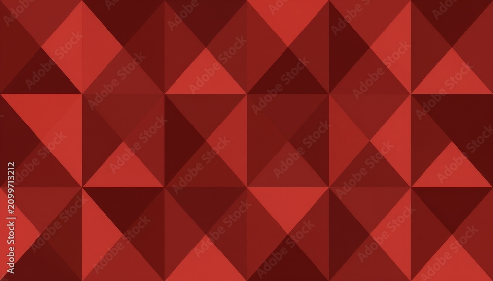Fototapeta premium Red Geometric Low Poly Abstract Background