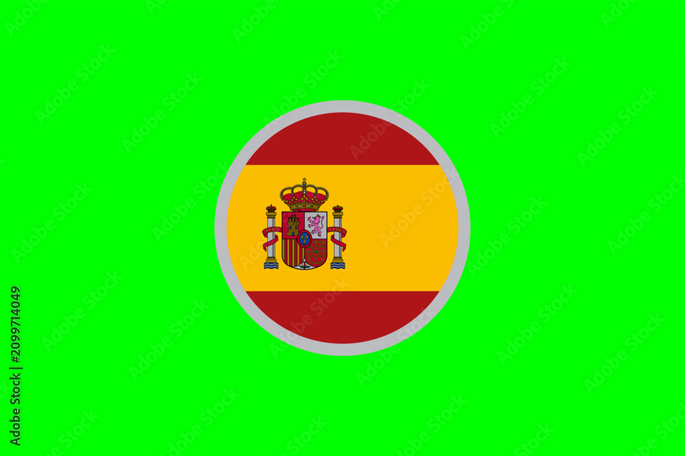 Obraz premium spain final world cup 2026 flag vector isolated green background.