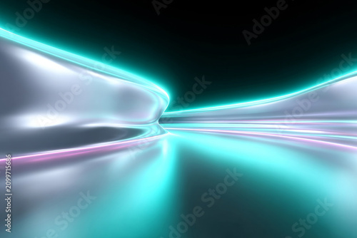 Glowing streamlined abstract background