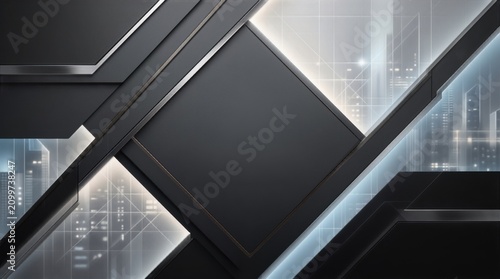 Executive insurance branding wallpaper with layered matte graphite panels, frosted glass architecture, elegant metallic borders