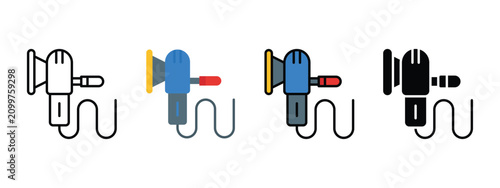 Car Polisher Machine Icon for Paint Correction and Professional Auto Detailing