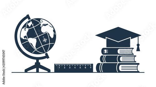 Global Education and Learning Tools Icon
