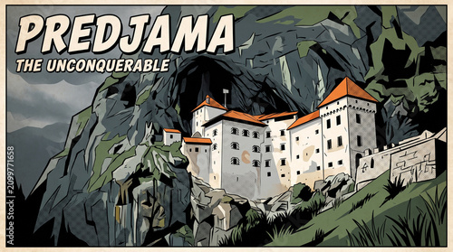Predjama Cave Fortress View