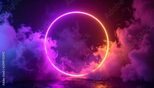 Abstract digital art of glowing energy sphere with cosmic background.