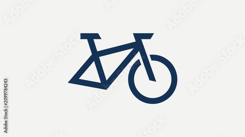 Foto Minimalist vector icon of a bicycle representing cycling and transportation