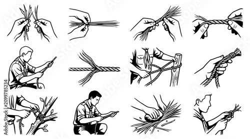 Fotografie DIY Survival Skills: Making Rope and Fire From Natural Materials