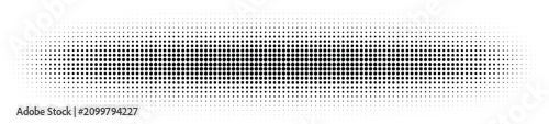 Cuadro en lienzo Abstract Halftone Gradient Horizontal Shape Element Isolated on a Transparent Ba