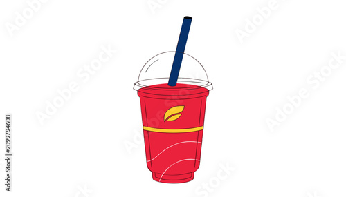 Red juice in glass