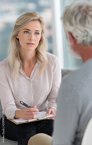 Woman Taking Notes During a Business Meeting with a Colleague