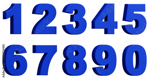 Foto 3D素材_数字_青