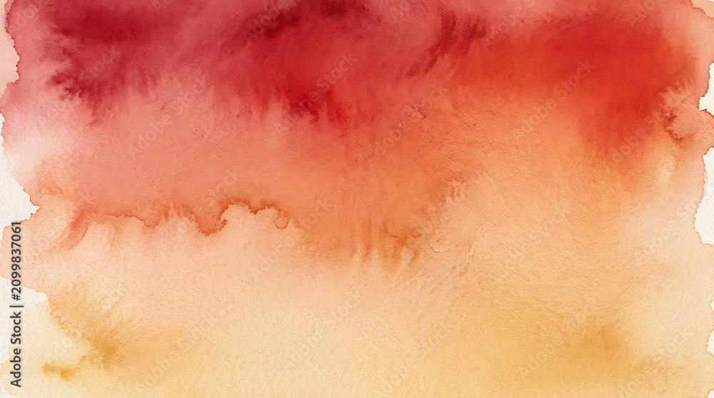 Fototapeta premium Soft gradient blend of warm orange and pink watercolor background
