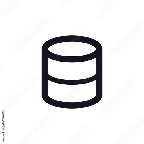 Database Icon - Data Storage Technology Vector Illustration
