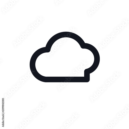 Cloud Computing Icon - Technology Vector Illustration