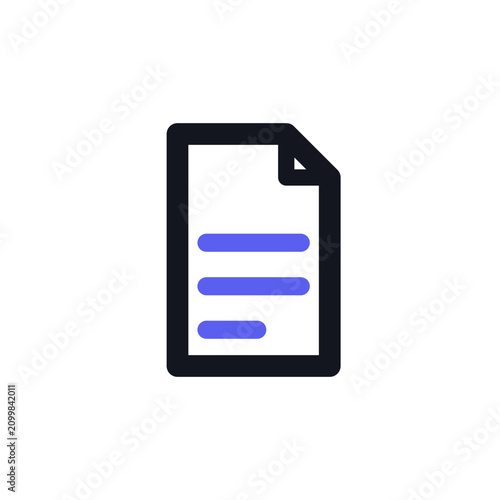 Report Document Icon - Technology Vector Illustration