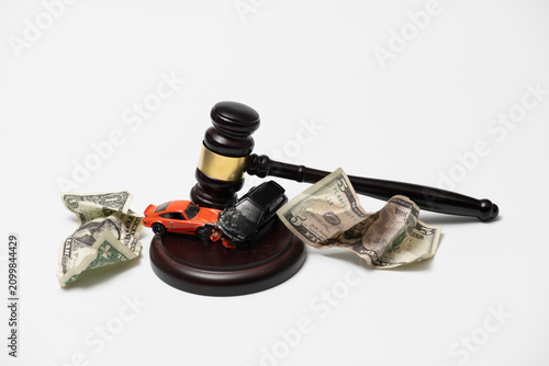 Принти на полотні Bribe currency moves fast, gavel stops fraud