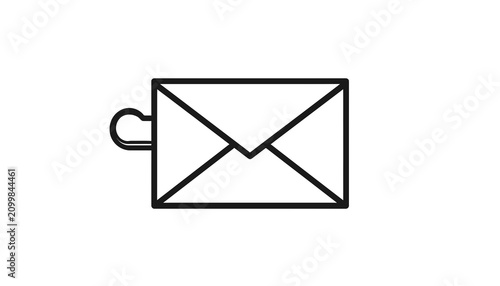 Canvas-taulu Envelope Icon with Attached Tab.