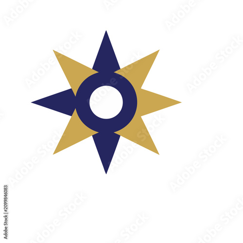 Abstract Starburst with Circle