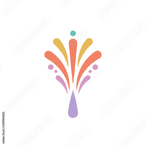 Abstract Colorful Burst