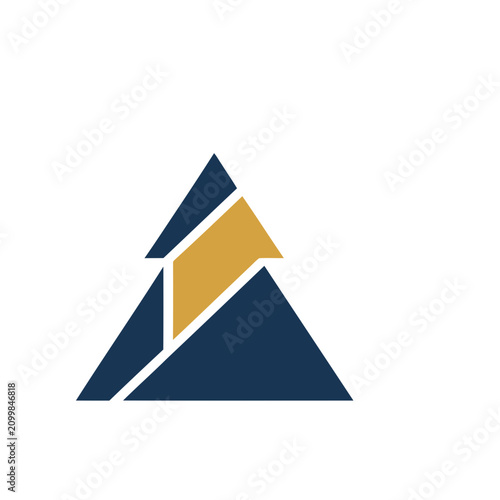 Abstract Geometric Triangle with Arrow Shape