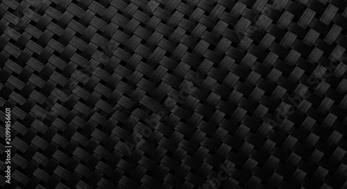 Industrial Carbon Fiber Weave Black Texture Background Featuring a Dark Geometric Pattern