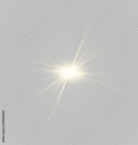 Obraz na płótnie Bright yellow sun shapes radiate smooth golden rays as transparent PNG graphics