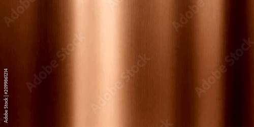 Bild auf Leinwand A close-up shot showcases a textured brushed copper surface, with vertical highlights and shadows creating a sense of depth and metallic sheen