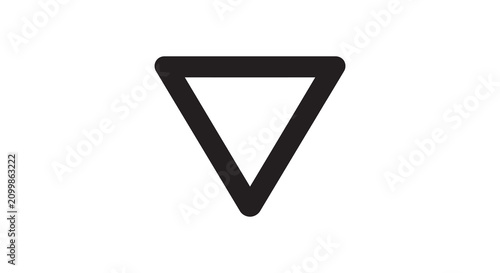 Foto Triangular Shape In Black Silhouette triangle geometric